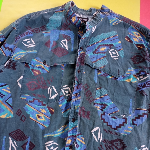 Vintage 1990s Frontier Series Southwestern Shirt - Picture 3 of 7